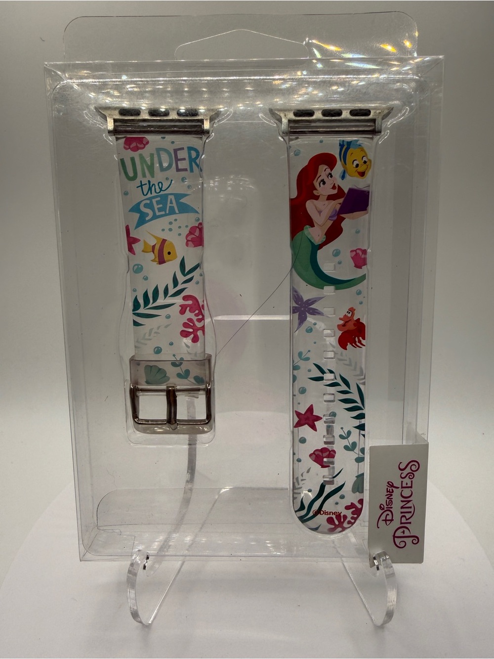 NWOT Disney The Little Mermaid Ariel Apple Watch Band - Under the Sea Clear